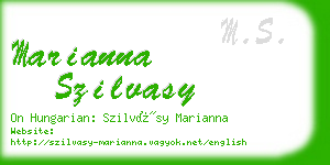 marianna szilvasy business card